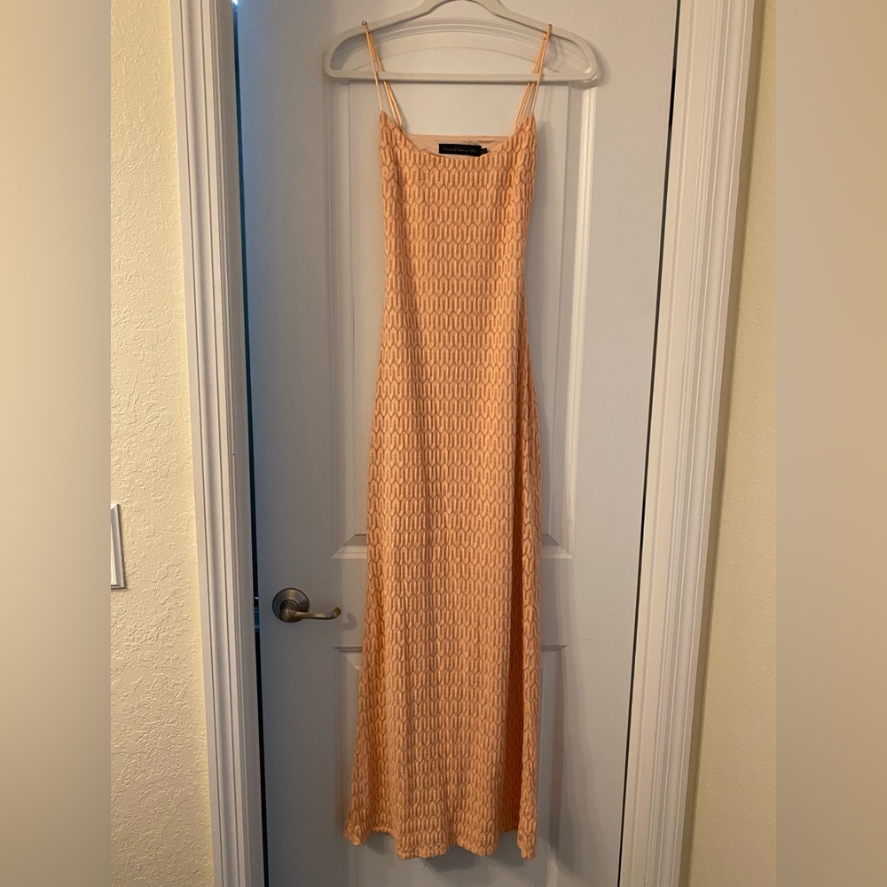 House of Harlow 1960 Tan Textured Maxi Dress
